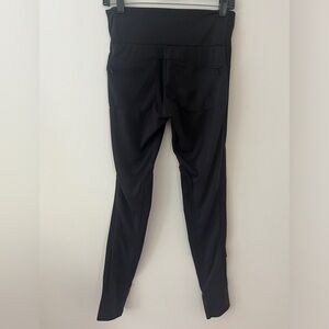 Athleta double back zipper‎ black leggings sz S